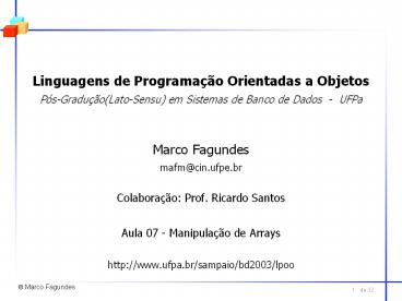 Linguagens de Programa