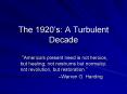 The 1920 PowerPoint PPT Presentation