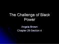 The Challenge of Black Power PowerPoint PPT Presentation