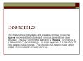 Economics PowerPoint PPT Presentation