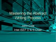 Mastering the Abstract Writing Process