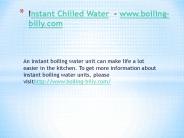 Instant Chilled Water  - www.boiling-billy.com