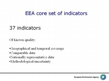 EEA core set of indicators