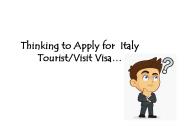 Italy Visit/ Tourist Visa