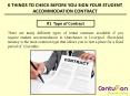 6 THINGS TO CHECK BEFORE YOU SIGN YOUR STUDENT ACCOMMODATION CONTRACT PowerPoint PPT Presentation