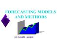 FORECASTING MODELS AND METHODS PowerPoint PPT Presentation