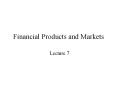 Financial Products and Markets PowerPoint PPT Presentation