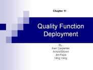 Quality Function Deployment