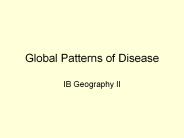 Global Patterns of Disease