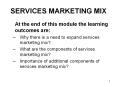 SERVICES MARKETING MIX PowerPoint PPT Presentation