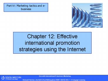 Chapter 12: Effective international promotion strategies using the Internet