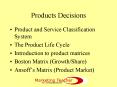 Products Decisions PowerPoint PPT Presentation