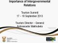 Importance of Intergovernmental Relations Tourism Summit 17  PowerPoint PPT Presentation