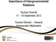 Importance of Intergovernmental Relations Tourism Summit 17 