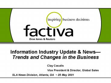 Information Industry Update