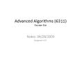 Advanced Algorithms (6311) Gautam Das PowerPoint PPT Presentation