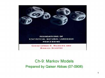 Ch-9: Markov Models