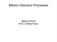 Markov Decision Processes PowerPoint PPT Presentation