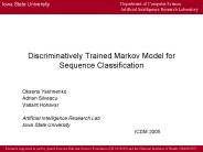 Discriminatively Trained Markov Model for Sequence Classification