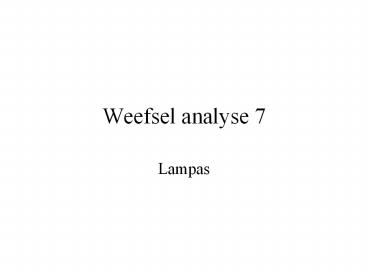 Weefsel analyse 7