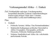 Vorlesungsmodul Afrika 