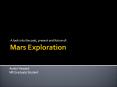 Mars Exploration PowerPoint PPT Presentation