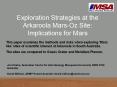 Exploration Strategies at the Arkaroola Mars-Oz Site: Implications for Mars PowerPoint PPT Presentation