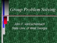 Group Problem Solving