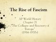 The Rise of Fascism PowerPoint PPT Presentation