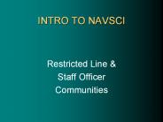 INTRO TO NAVSCI