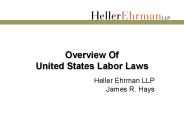 Overview Of United States Labor Laws