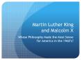 Martin Luther King and Malcolm X PowerPoint PPT Presentation
