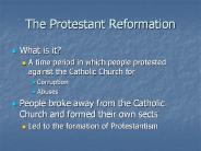 The Protestant Reformation