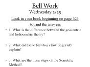 Bell Work Wednesday 2/25