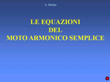 equazioni del moto armonico semplice