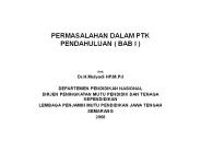 PERMASALAHAN DALAM PTK PENDAHULUAN ( BAB I )