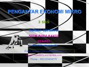 PENGANTAR EKONOMI MIKRO
