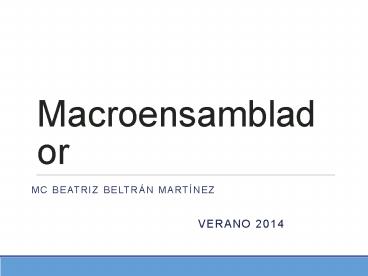 Macroensamblador