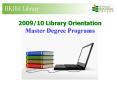 2009/10 Library Orientation PowerPoint PPT Presentation