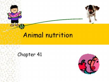 Animal nutrition