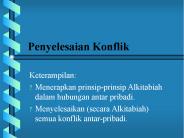 Penyelesaian Konflik