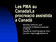 Les PMA au Canada/La procreaci