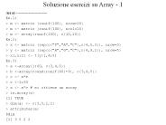Soluzione esercizi su Array - 1