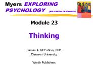 Myers EXPLORING PSYCHOLOGY  (6th Edition in Modules)
