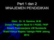Pert 1 dan 2 MNAJEMEN PENDIDIKAN