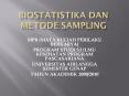 BIOSTATISTIKA DAN METODE SAMPLING PowerPoint PPT Presentation