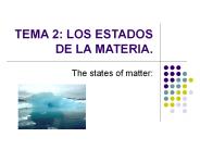 TEMA 2: LOS ESTADOS DE LA MATERIA.