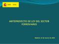 ANTEPROYECTO DE LEY DEL SECTOR FERROVIARIO PowerPoint PPT Presentation