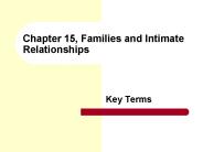 Chapter 15, Families and Intimate Relationships