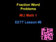 Fraction Word Problems